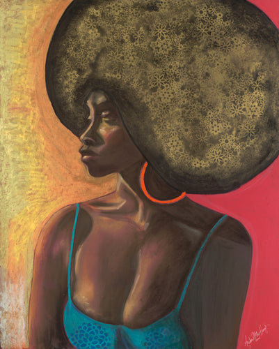 Afro Goddess (hanging in the de Young Museum)